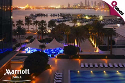 For QR37 Child/QR75 Adult, Have Some Splashin’ Fun with Pool & Beach Access for One Day at the Doha Marriott! (QR75/QR150 Value)